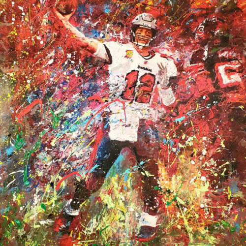 Tom Brady "600th TD Pass" Hand Embellished Edition Giclee #2 of 5