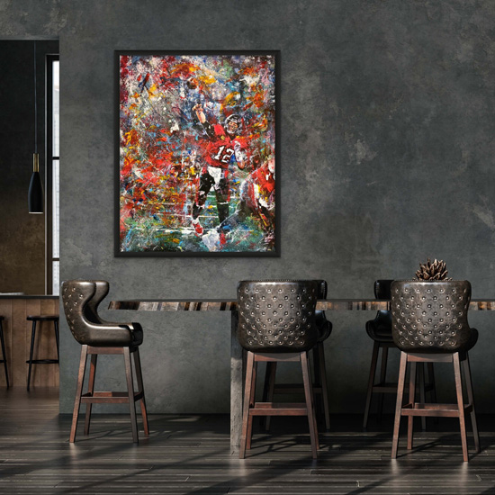 store38_02 Brady Leads The Bucs Hand Embellished Giclee #2 of 5