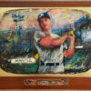 Mantle1 Mickey Mantle 1955 Bowman Card w/Wooden TV Frame