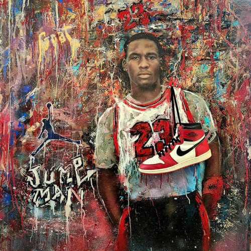 MichaelJordanwOriginal1985Jordan1 Michael Jordan w/Original 1985 Jordan 1