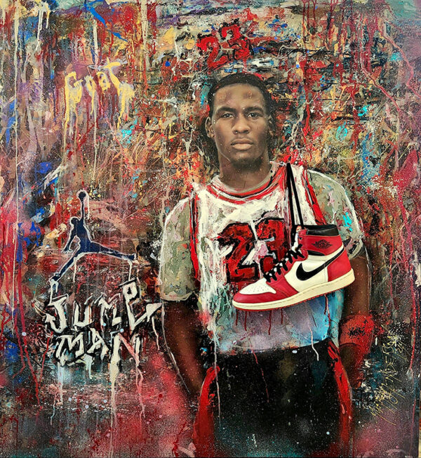 MichaelJordanwOriginal1985Jordan1 Michael Jordan w/Original 1985 Jordan 1