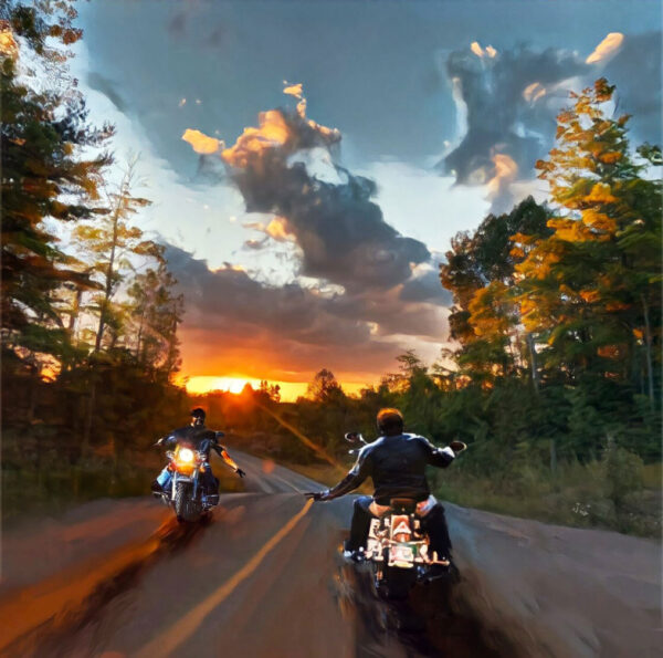 Motorcycle Sunset