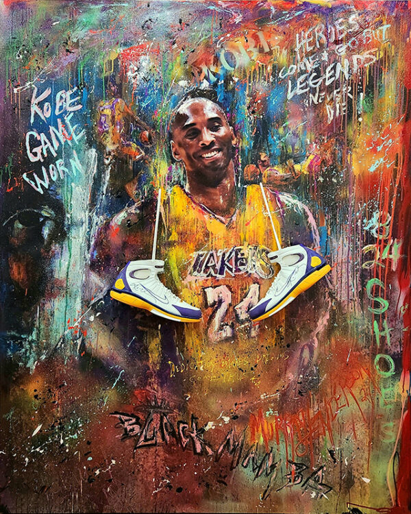 kobeshoesnew Kobe Bryant w/Game Worn, Signed and Photo-matched Shoes