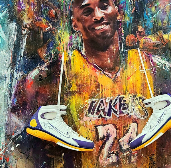 kobeshoesnew2 Kobe Bryant w/Game Worn, Signed and Photo-matched Shoes