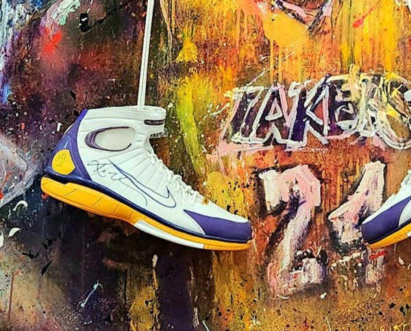 kobeshoesnew3 Kobe Bryant w/Game Worn, Signed and Photo-matched Shoes